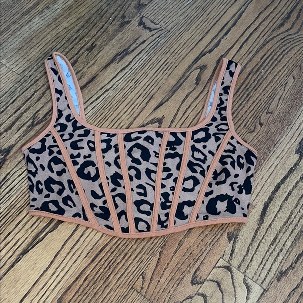 Cheetah print crop top